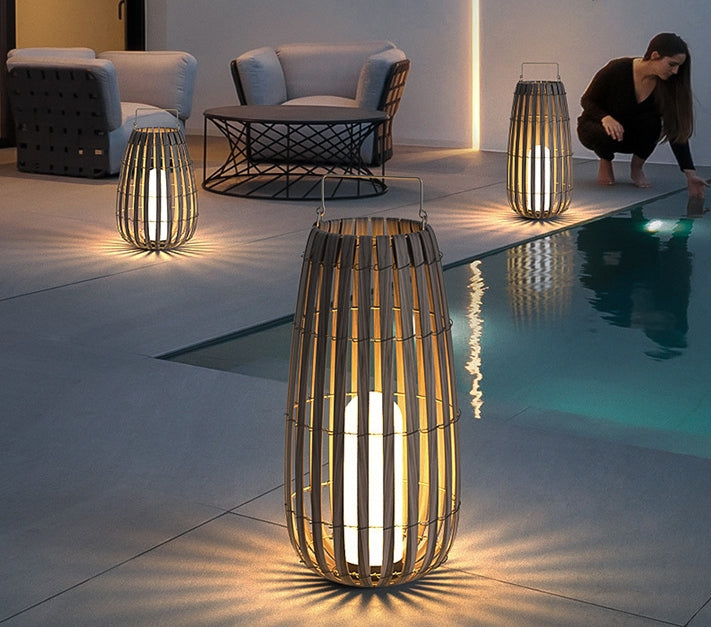 Rattan Lawn Portable Light