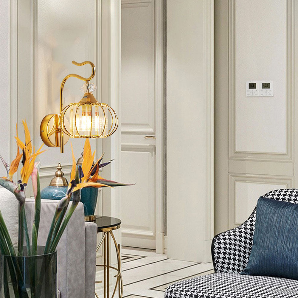 Bedroom Crystal Wall Lamp