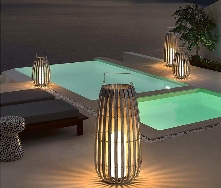 Rattan Lawn Portable Light