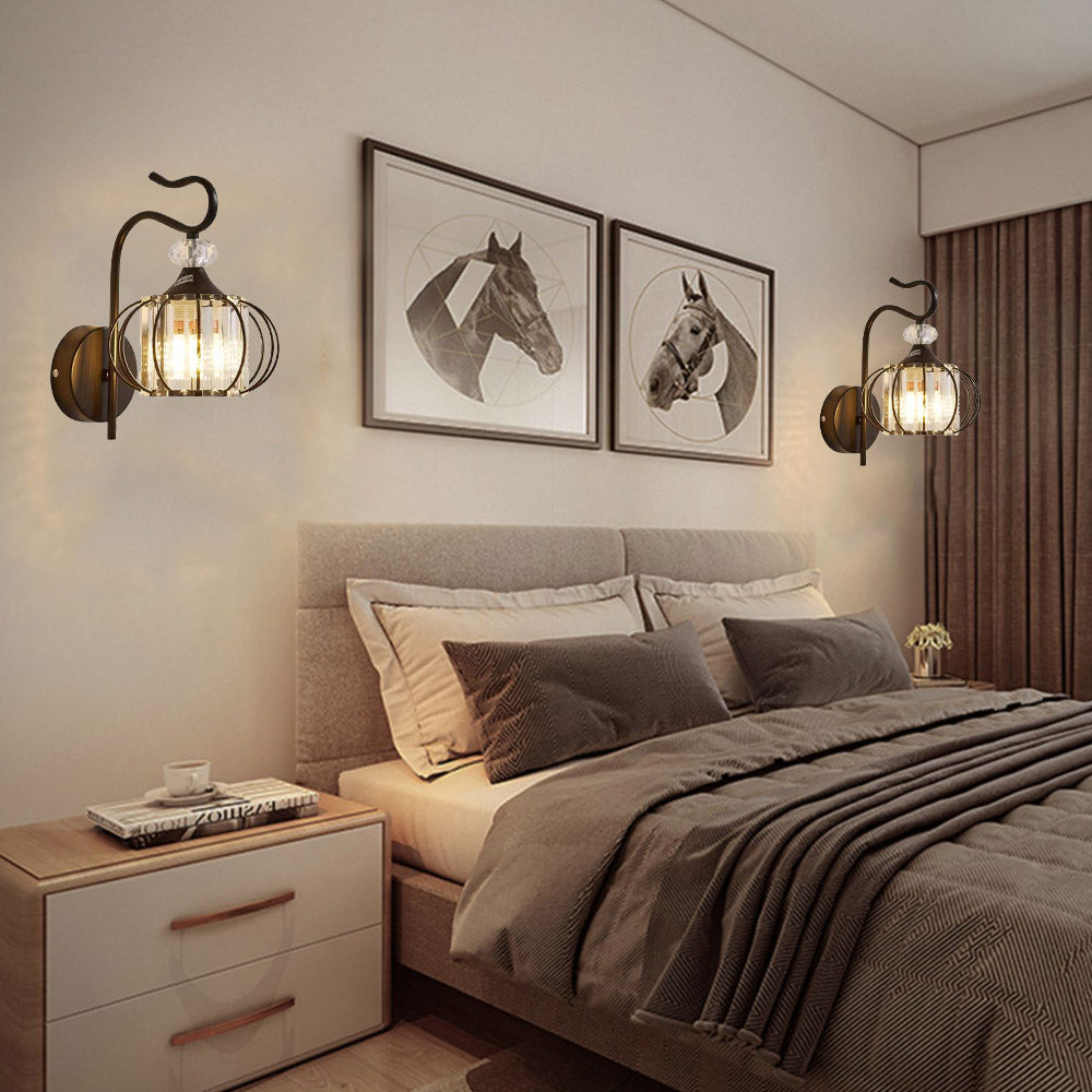 Bedroom Crystal Wall Lamp